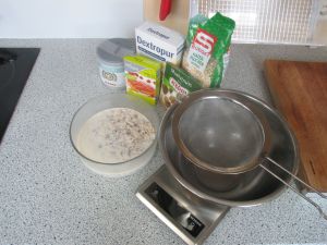 Zutaten für das Haferflockeneis