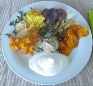 Petersilienwurzel frittiert und als Schaum 