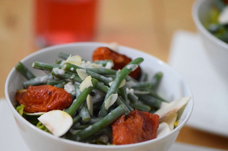 Fisolensalat auf Pariser Art