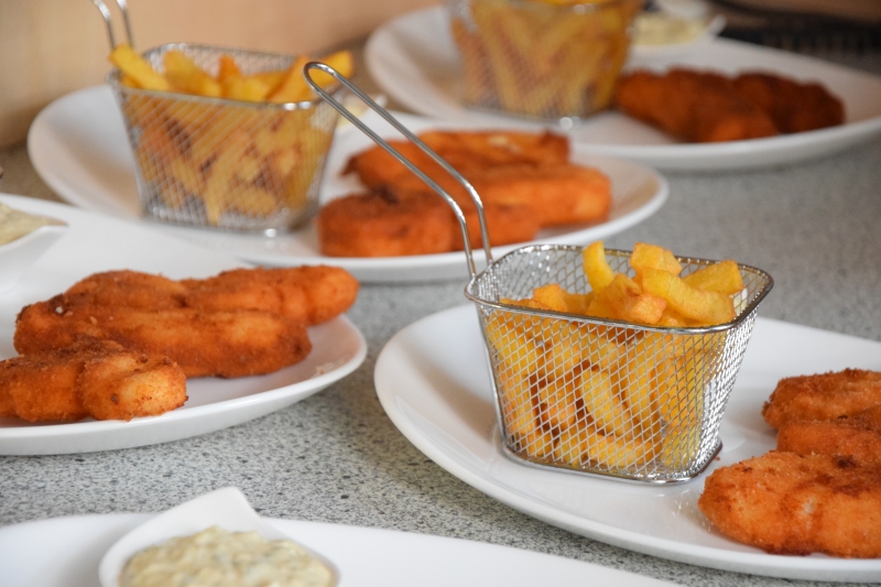 Englisches Menü mit Fish n Chips