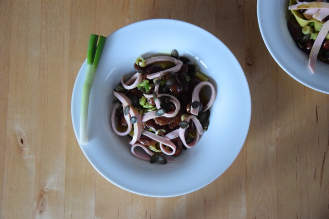 Käferbohnensalat mit Parpadelle (5)