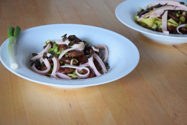 Käferbohnensalat mit Parpadelle (6)