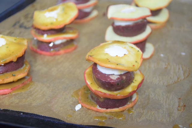 Blutwurst-Apfel-Stapel (5)