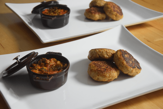 Hühner-Frikadellen und fast ein Ratatouille (6)