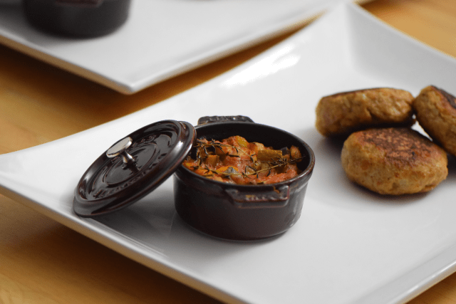 Hühner-Frikadellen und fast ein Ratatouille (9)