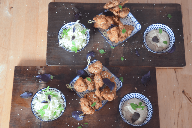 Paniertes Hähnchen mit Miso-Mayonnaise (5)