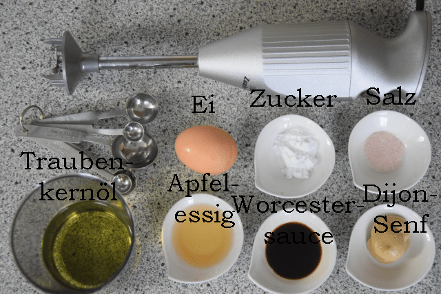 Quick-Mayonnaise mit Text