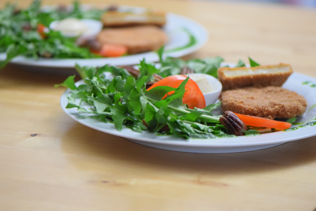 Sellerieschnitzel mit Löwenzahn-Salat (4)