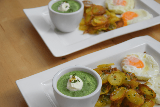 Spinat mit Spiegelei und Kartoffeln nach Art von Sarlat (7)