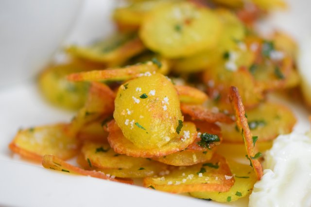 Spinat mit Spiegelei und Kartoffeln nach Art von Sarlat (9)