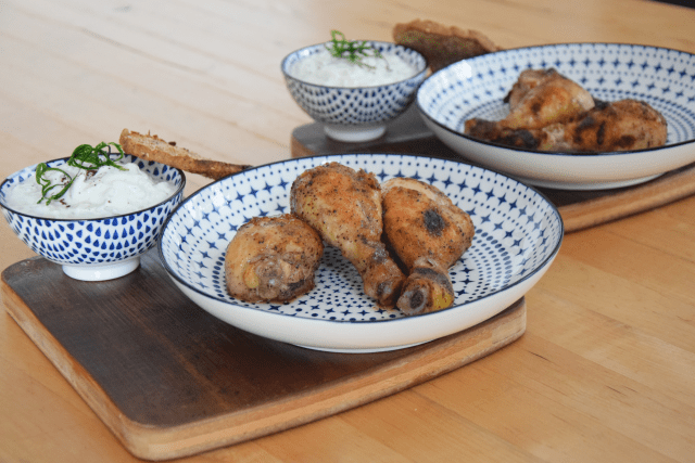 Hühnchen-Keulen mit Tsatsiki (1)