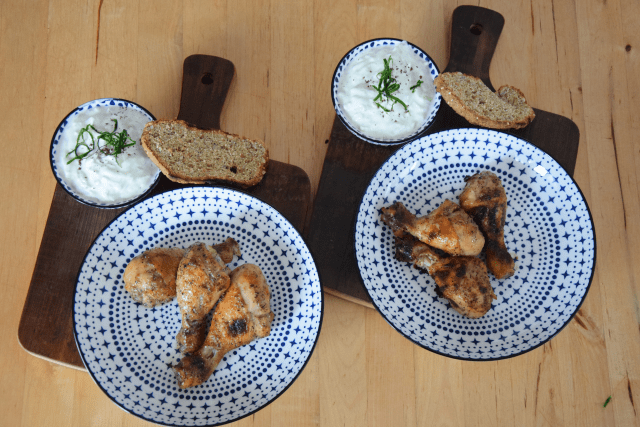 Hühnchen-Keulen mit Tsatsiki (3)