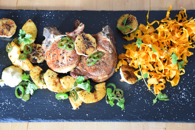 Schweinskotelett mit Süßkartoffel Frites (5)