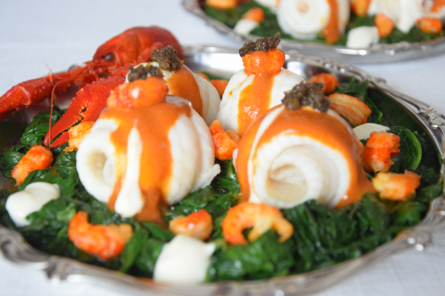 Sole with Spinach and Sauce Nantua (2)