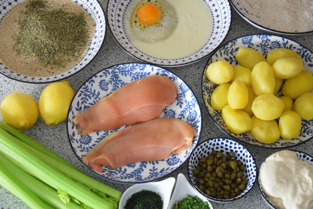 Hähnchenschnitzel mit Mayonnaise-Dill-Kartoffeln (1)