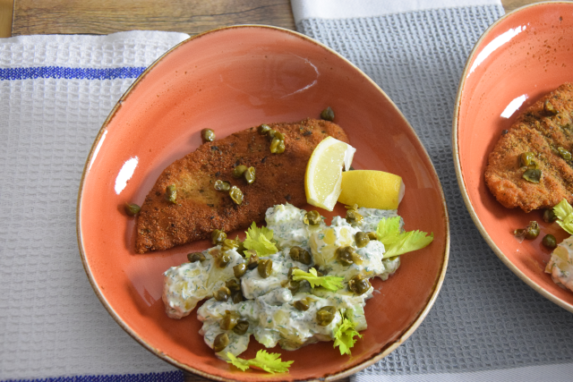 Hähnchenschnitzel mit Mayonnaise-Dill-Kartoffeln (2)