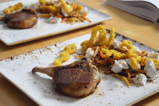 Scharfes Röstgemüse mit Ziegenfrischkäse und Koriander-Churros (2)