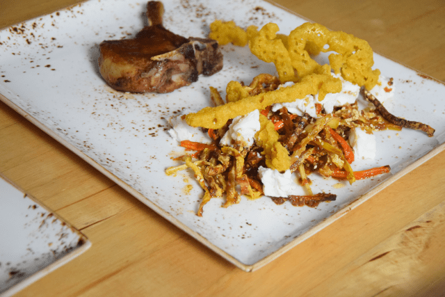 Scharfes Röstgemüse mit Ziegenfrischkäse und Koriander-Churros (4)