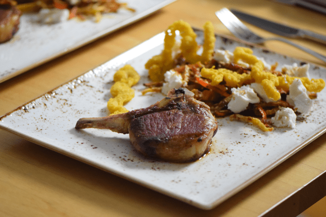 Scharfes Röstgemüse mit Ziegenfrischkäse und Koriander-Churros (7)