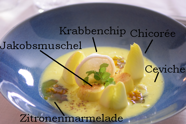 Jakobsmuschel Tataki & Ceviche (6) beschriftet