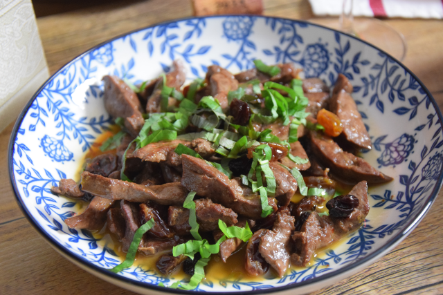 Leber mit Rosinen und Honig (5)