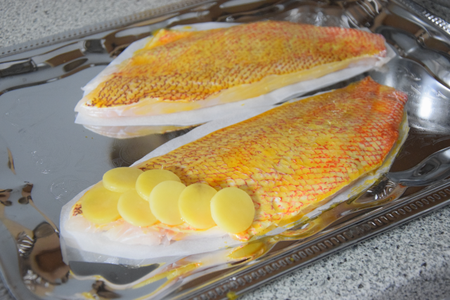 Red Snapper mit Erdäpfelschuppen (4)