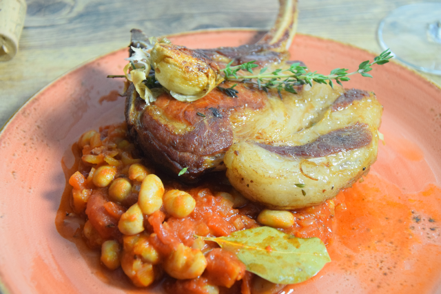 Schweinssteak mit Speckbohnen (3)