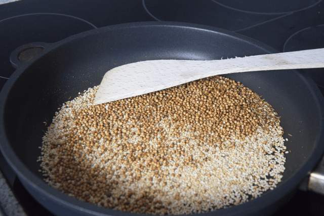 Bachsaibling mit Korianderducca und Limettengurken (2)