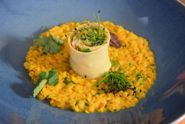 Linsen-Curry mit Gemüse in Kokospfannkuchen (6)