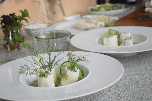 Reispapierrollen mit Minze und Ricotta (3)