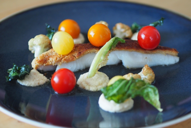 Heilbutt Blumenkohl Erdnuss