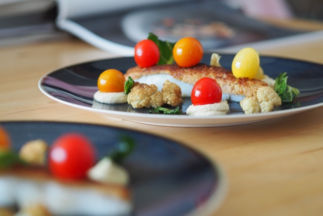 Heilbutt Blumenkohl Erdnuss