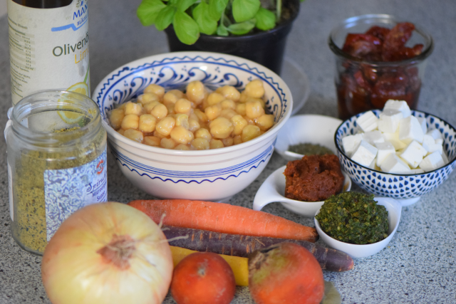 Kichererbsen mit Schafkäse (1)