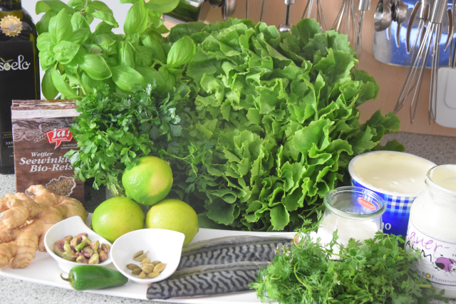 Makrele mit Ingwercreme und Pistazien-Kardamomsalsa (1)