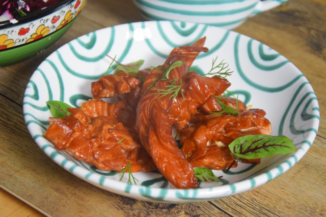 Geräucherter Lachszopf mit Rübensalat (4)