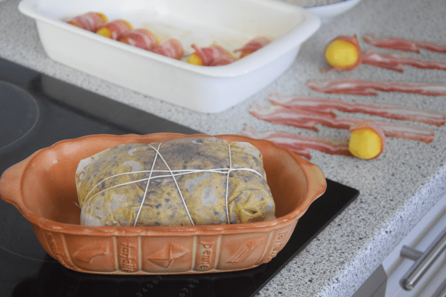 Hirschbraten mit Bratäpfel und Speckkartoffel (2)