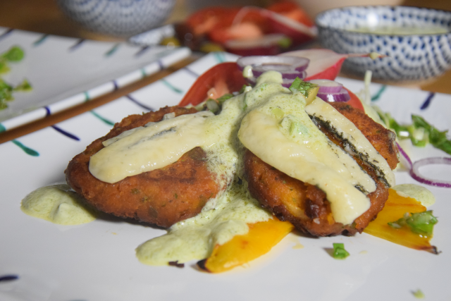 Linsenlaibchen mit Gorgonzola überbacken (8)