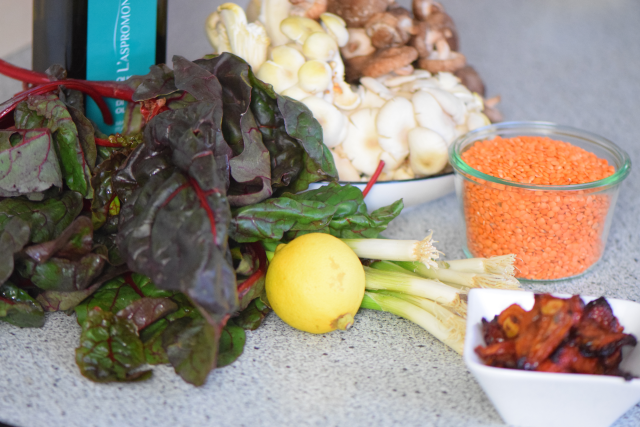 Linsensalat mit Shiitake und Mangold (1)