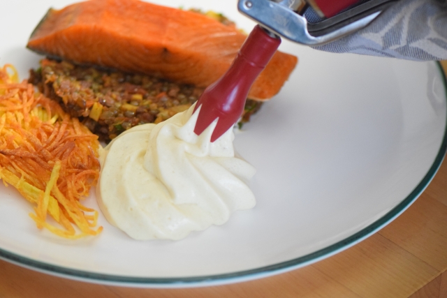 Bremerhavener Stremellachs, Linsensalat, Senf-Espuma (5)