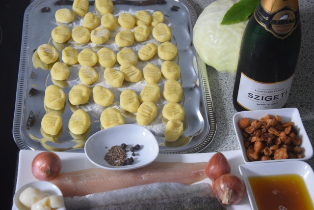 Champagnerkraut, Gnocchi und Forelle (1)