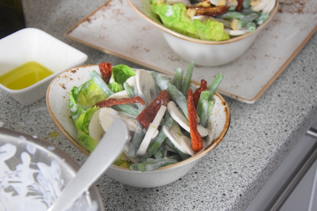 aufgelockerter fisolensalat (2)