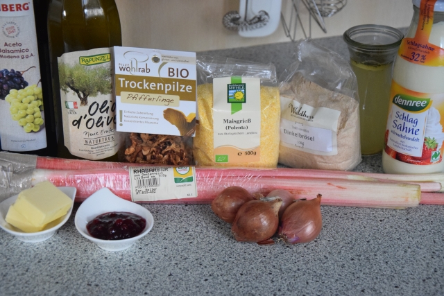 Eierschwammerl-Polenta mit Rhabarber-Chutney (1)