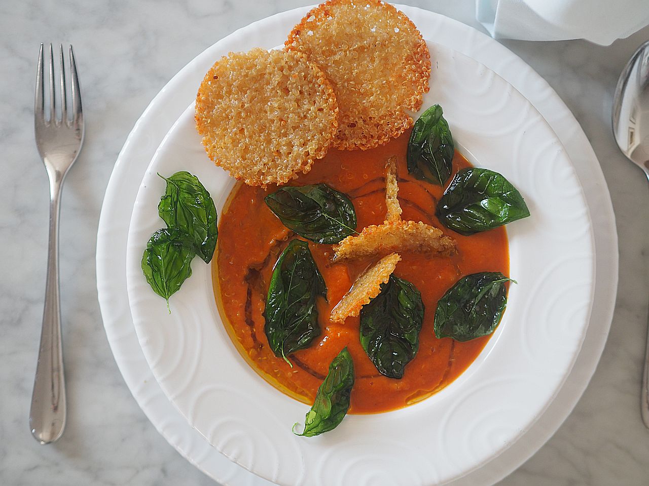 Tomatensuppe mit Parmesan
